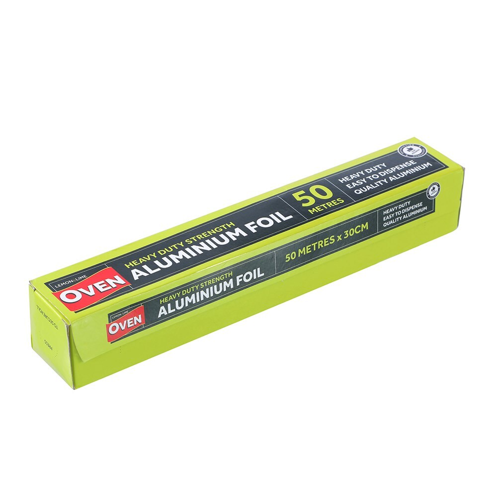 Lemon and Lime Lemon & Lime Aluminium Foil Wrap Heavy Duty 50mx30cm Roll Food Oven Pack/Cover — image 3