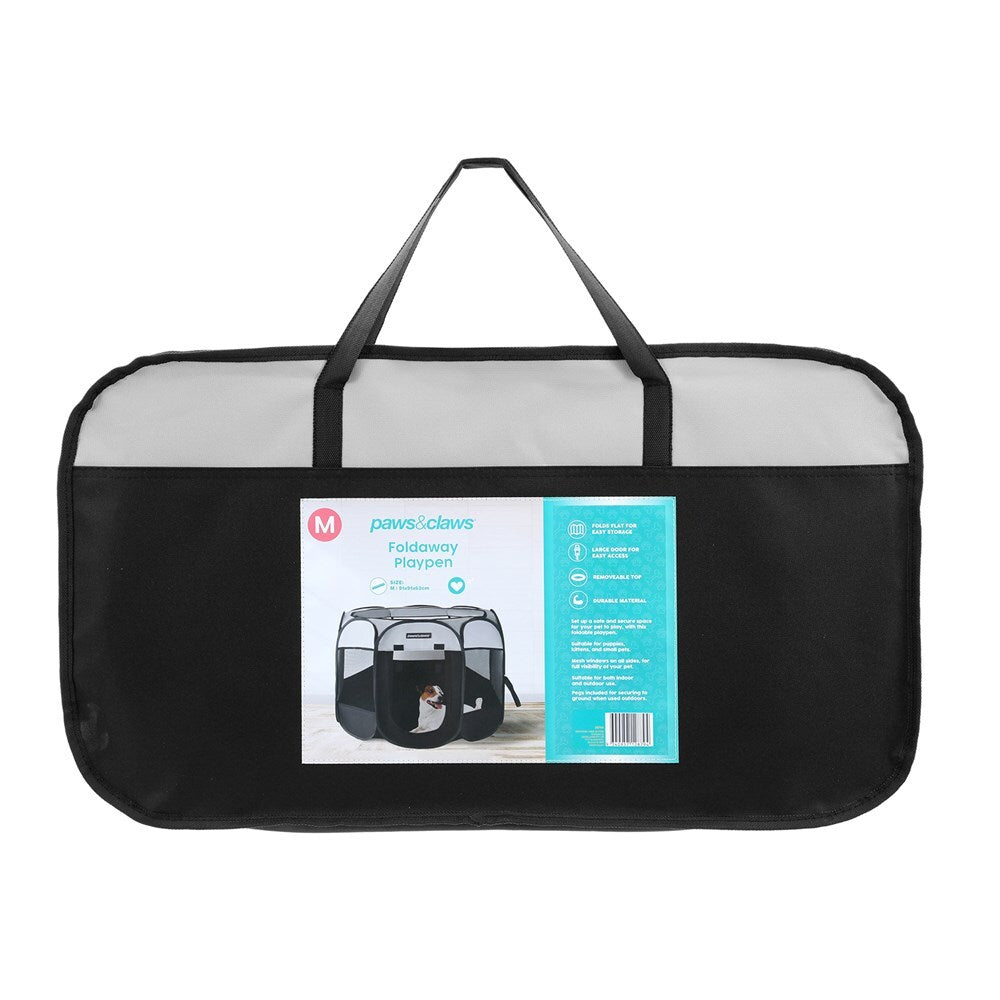 Paws and Claws Foldaway Pet Playpen Durable Metal Indoor Medium 91x63cm — image 7