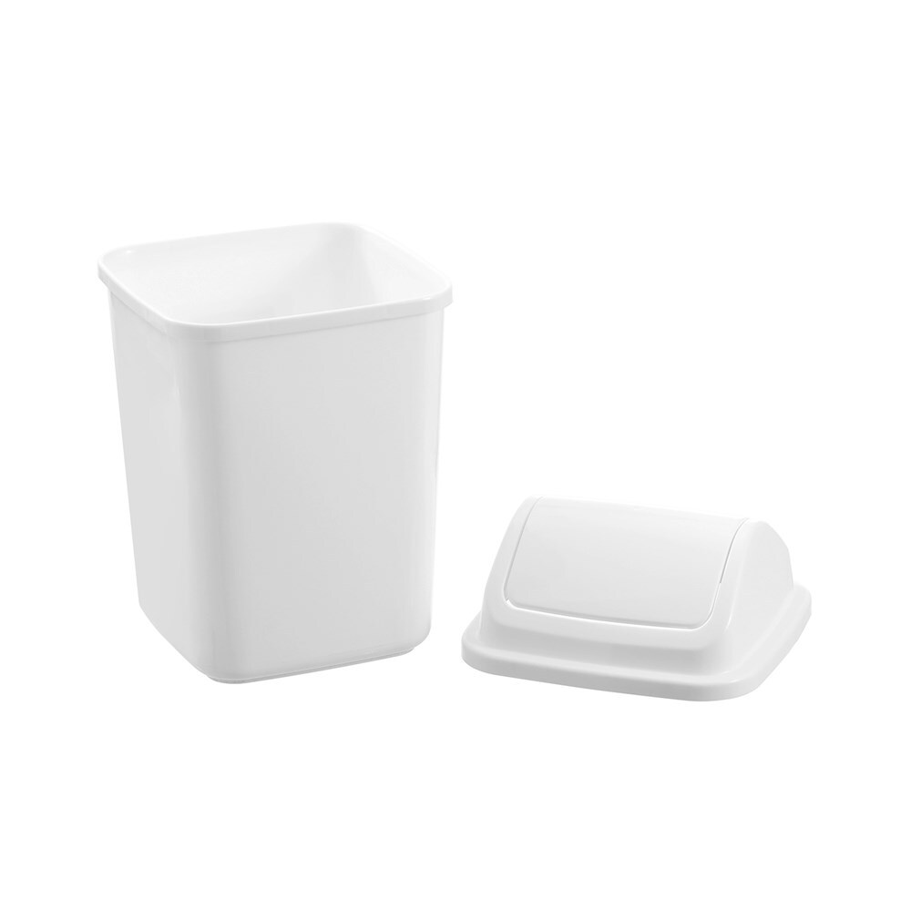 Boxsweden 5L/28cm Swing Top Bin Trash Garbage/Waste Storage Container White (4 Pack) — image 6