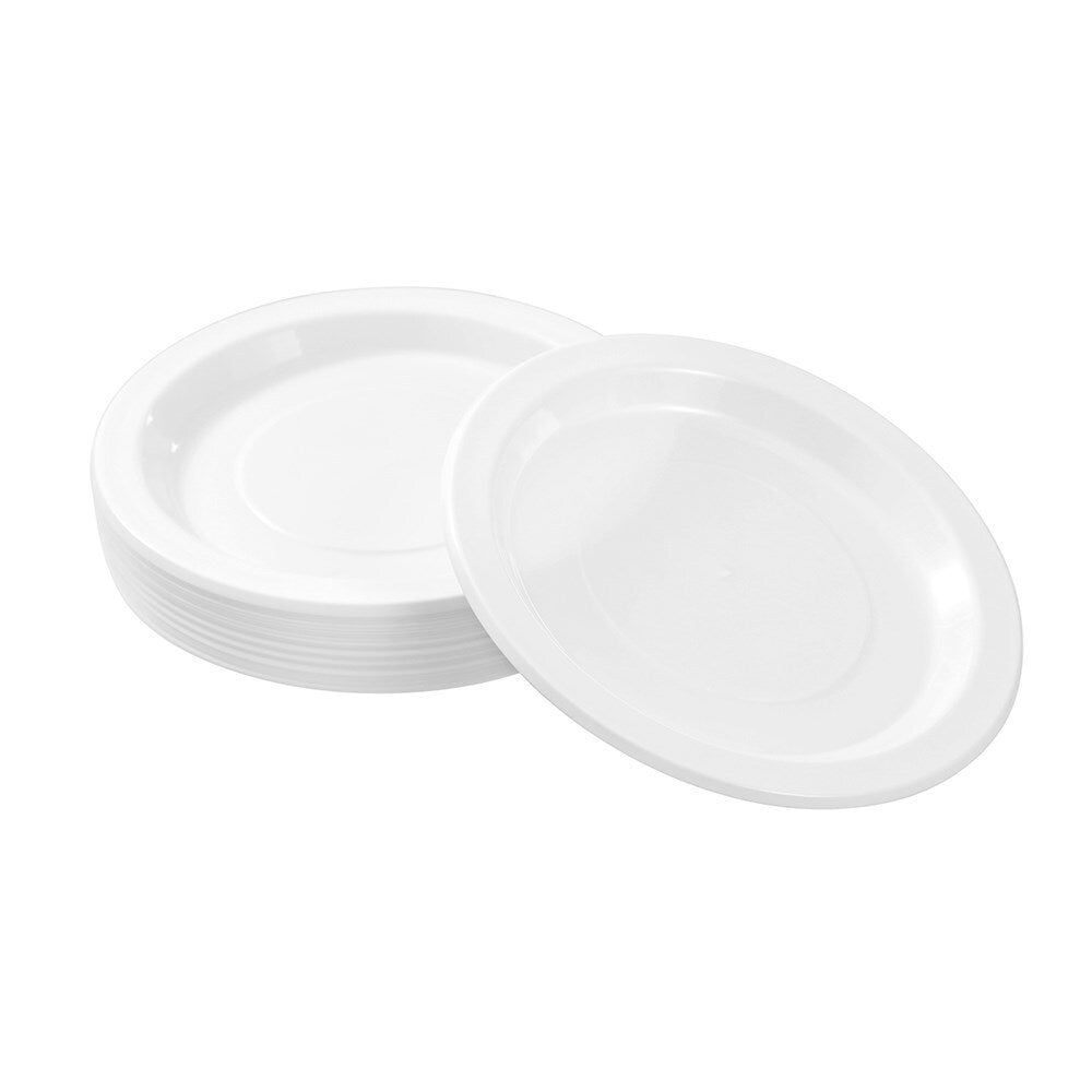 Lemon and Lime Lemon & Lime Reusable Plastic Serving Plate 22.5cm - White (25 Pieces) — image 3