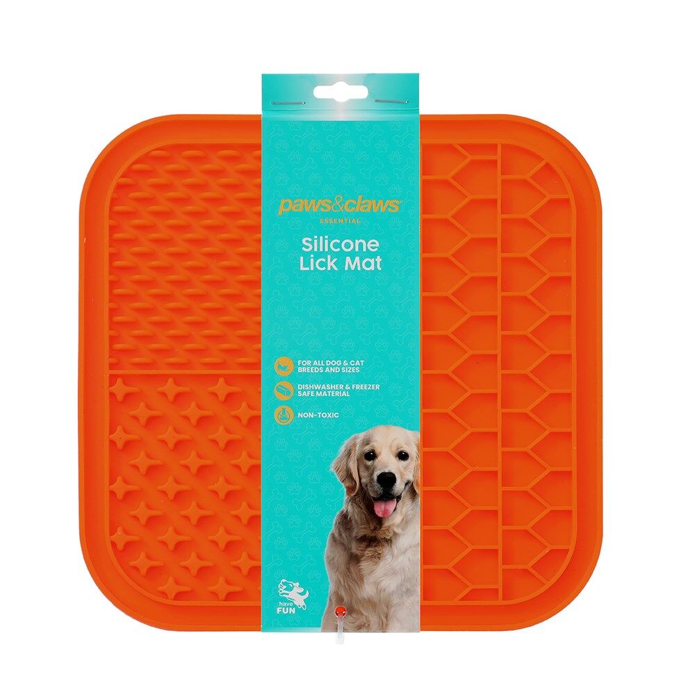 Paws and Claws Lick Silicone Mat 19.7x19.7x1cm for Cats and Dogs Both Assorted (3 Pack) — image 7