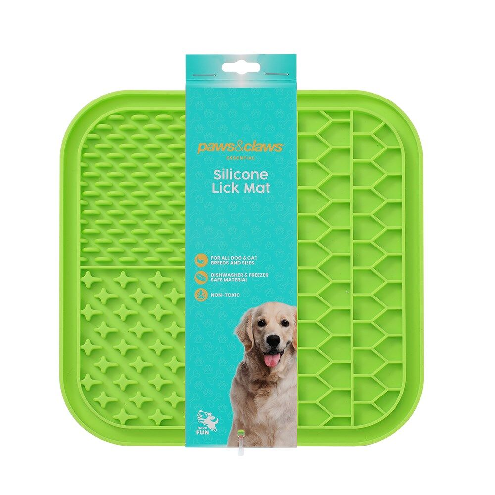 Paws and Claws Paws & Claws Lick Silicone Mat 19.7x19.7x1cm for Cats and Dogs Both Assorted