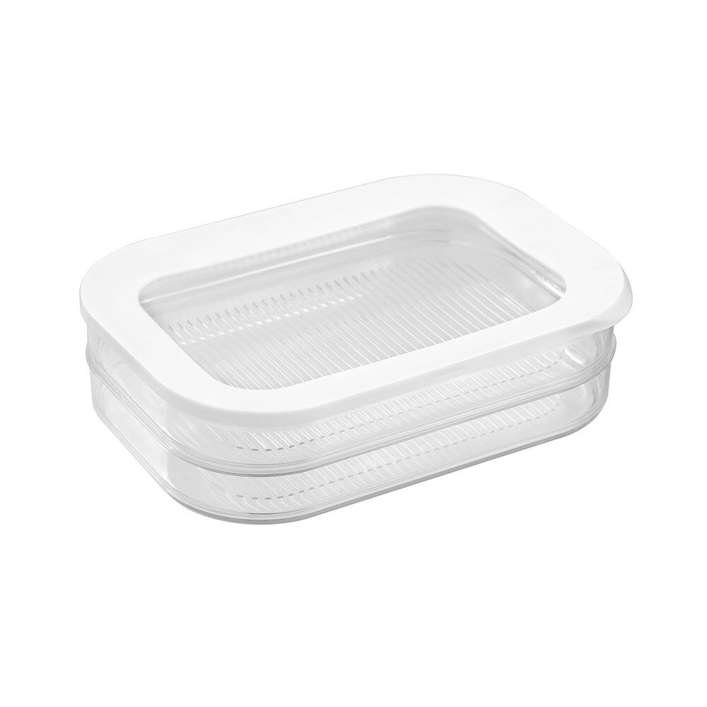 Lemon and Lime Fresh Seal 2 Section Stackable Fridge Food Storer 2x750ml (6 Pack) — image 6
