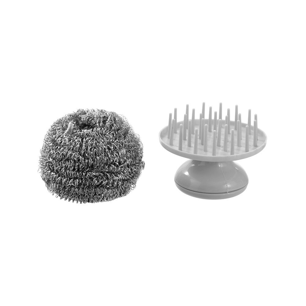 Boxsweden Prime Stainless Steel Kitchen Cleaning Scourer w/ Handle Assorted (2 Pieces) — image 5