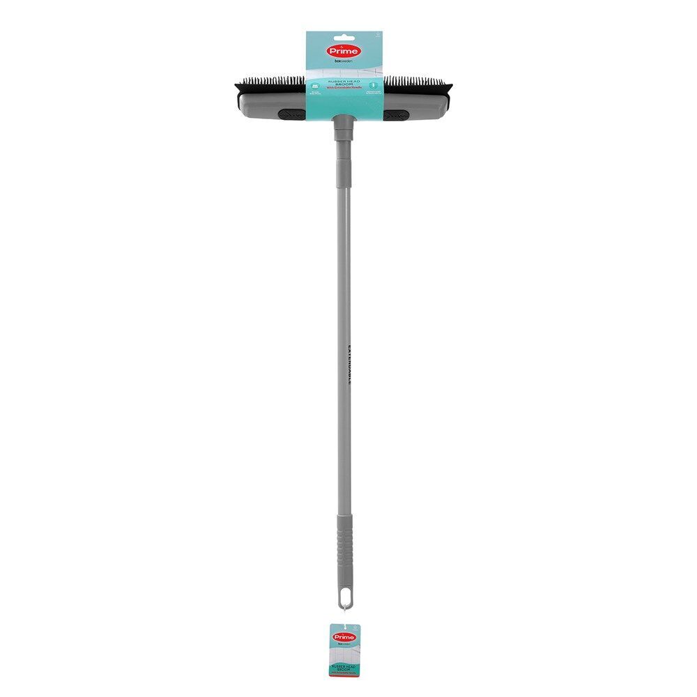 Boxsweden Prime Rubber Head Outdoor/Indoor Broom w/ Extendable Handle Assrtd (6 Pack) — image 4