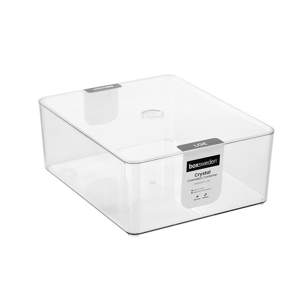 Boxsweden 24x20x10cm Clear Cystal Cosmetics Storage/Container for Bathroom