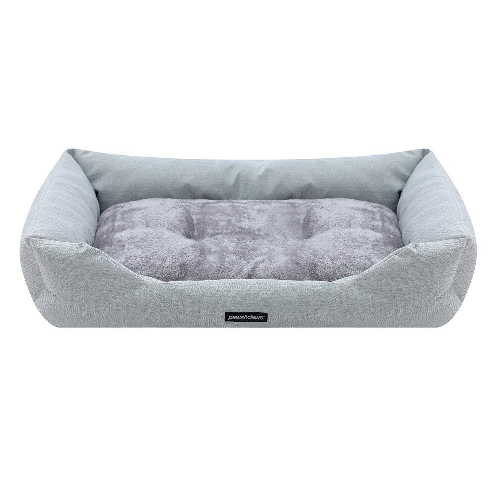 Paws and Claws 90x70x21cm Light Grey Walled Cushioned Pet Dog/Cat Bed — image 3