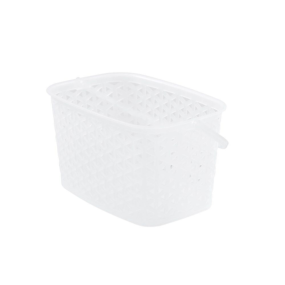 Boxsweden 22cm White Sylish Wicker Frost Durable Laundary Peg Basket — image 2