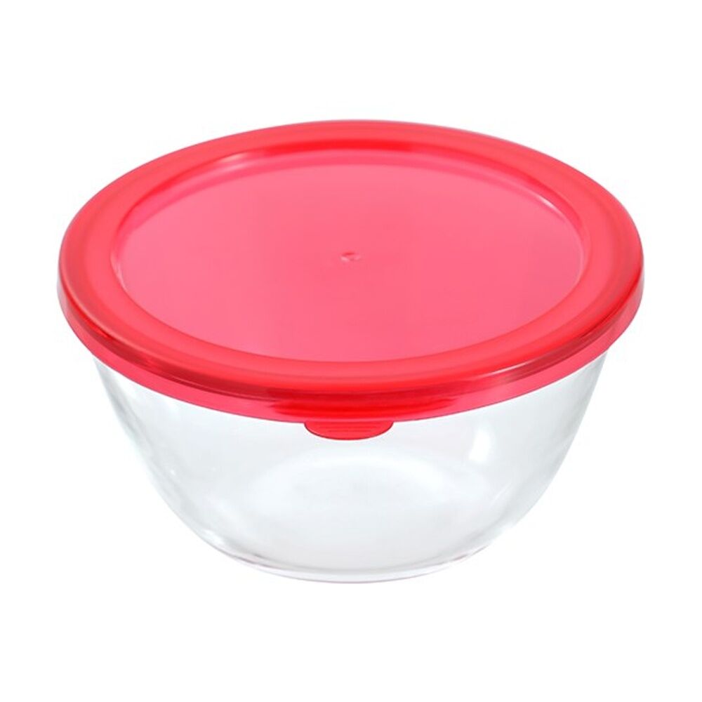 Lemon and Lime Yorkshire Glass Mixing Bowl Lidded 800ml 15x15x8cm Food Safe (24 Pack) — image 4