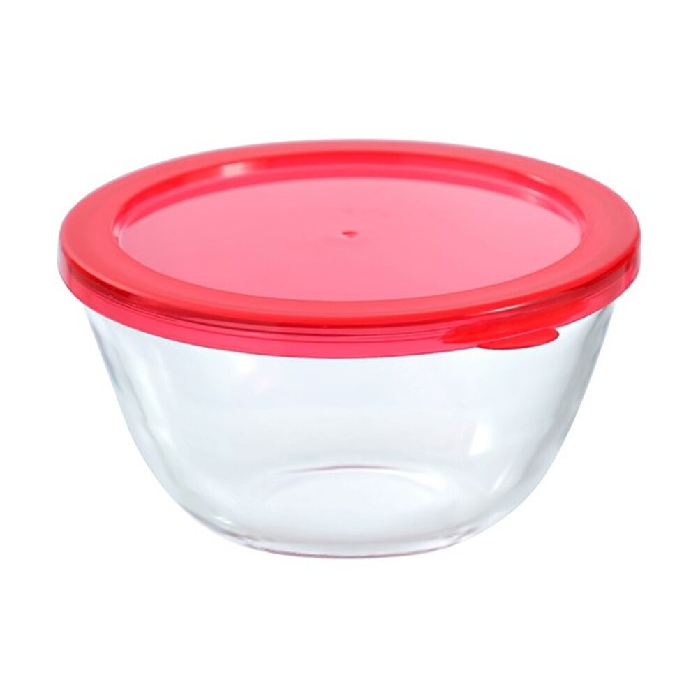 Lemon and Lime Yorkshire Glass Mixing Bowl Lidded 800ml 15x15x8cm Food Safe (24 Pack) — image 5