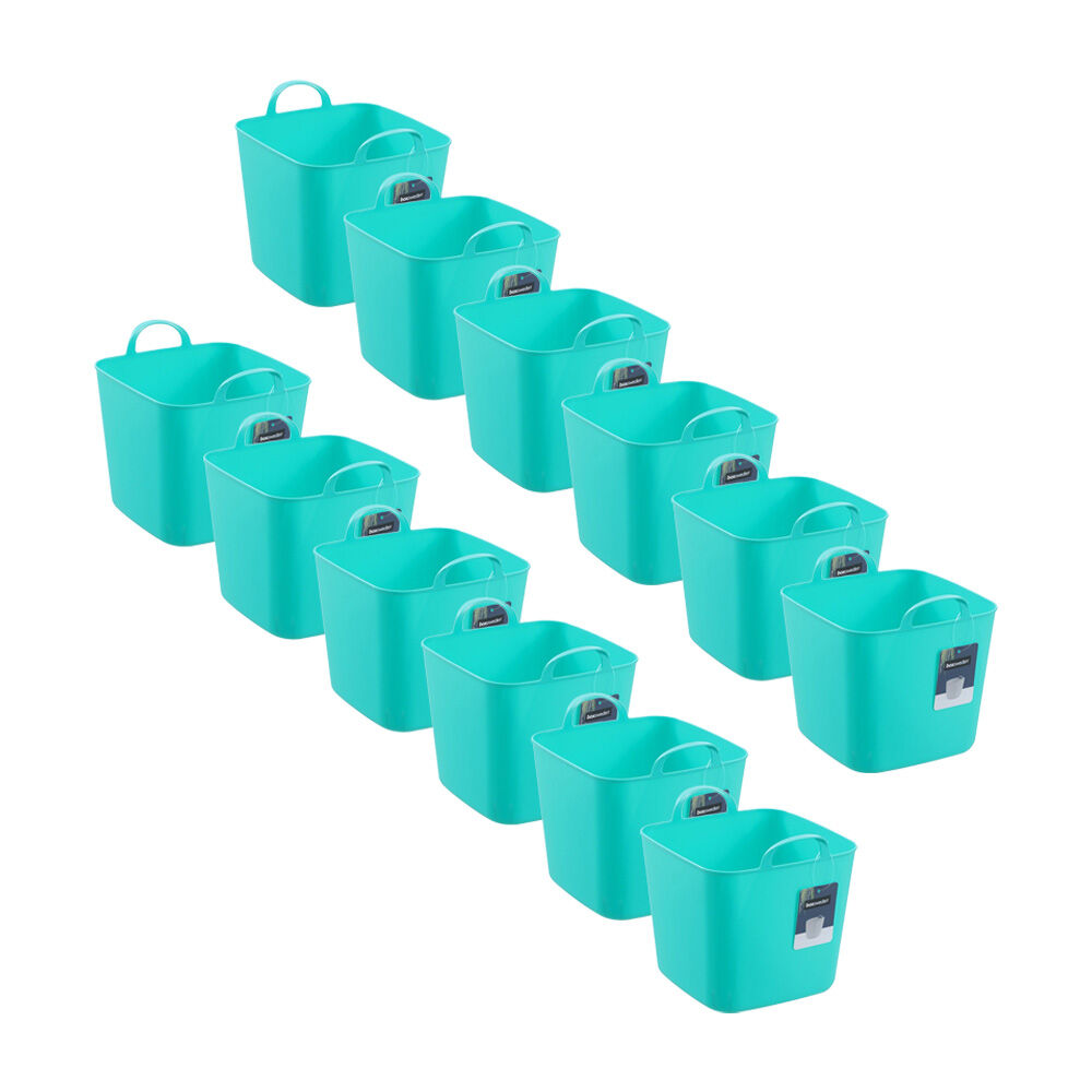 Boxsweden Mini Flexible Storage Organiser Square Tub/Box 5L/23x20x20 Assrtd (12 Pack)