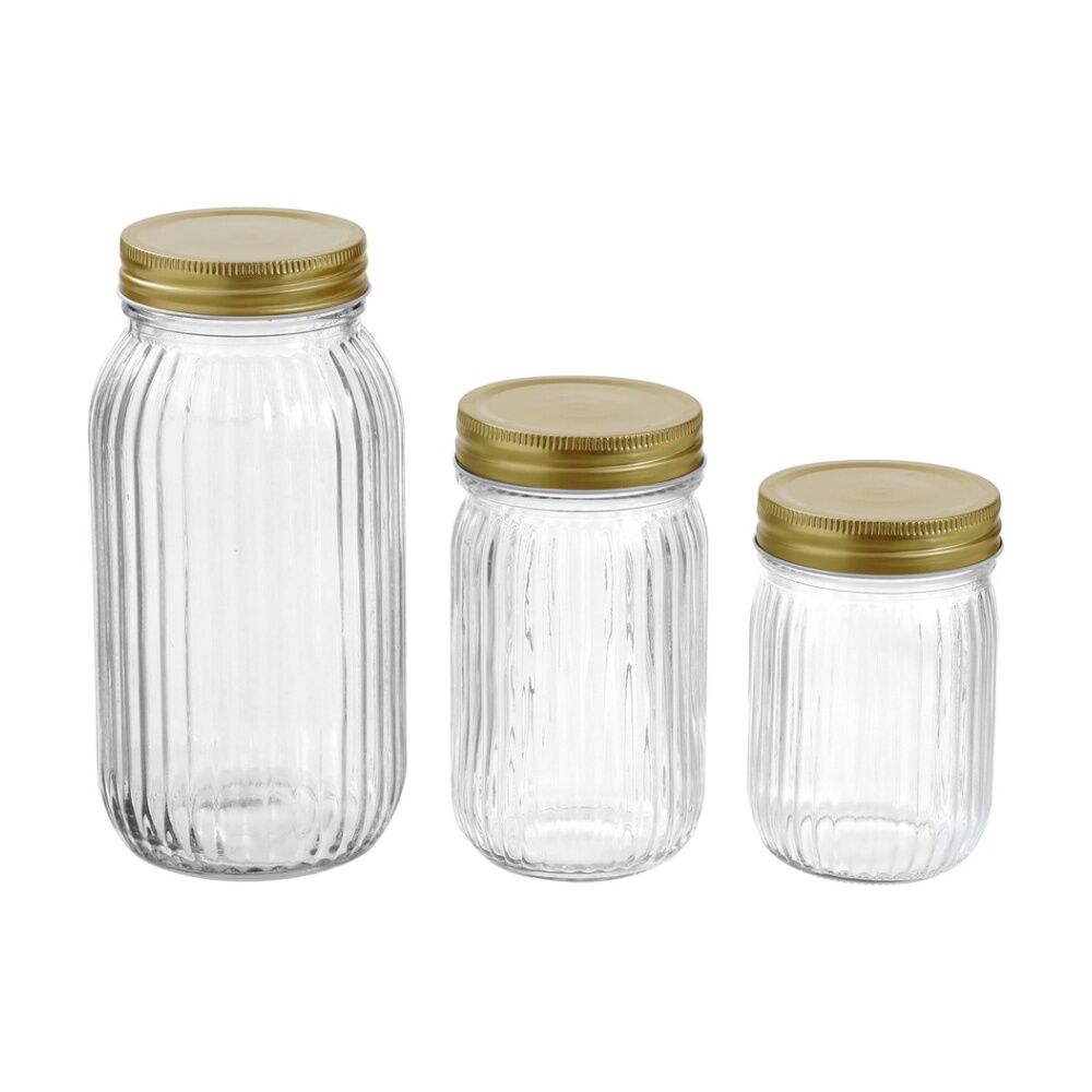 Lemon and Lime 4pc Lemon and Lime Roma Ribbed Conserve Jar 800ml Food Safe Kitchenware (2 Pack) — image 9