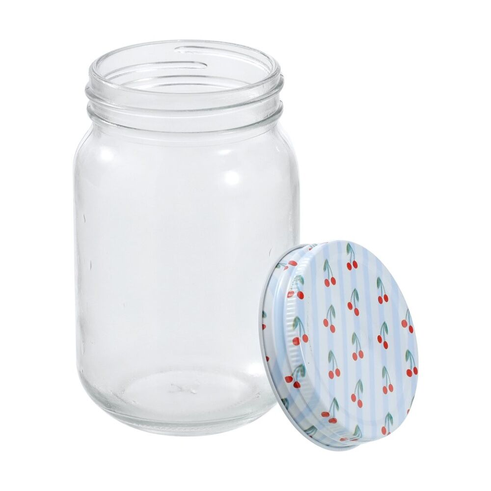 Lemon and Lime Roma Cherry Stripe Deco Conserve Jar 500ml Food Safe (6 Pieces) — image 2