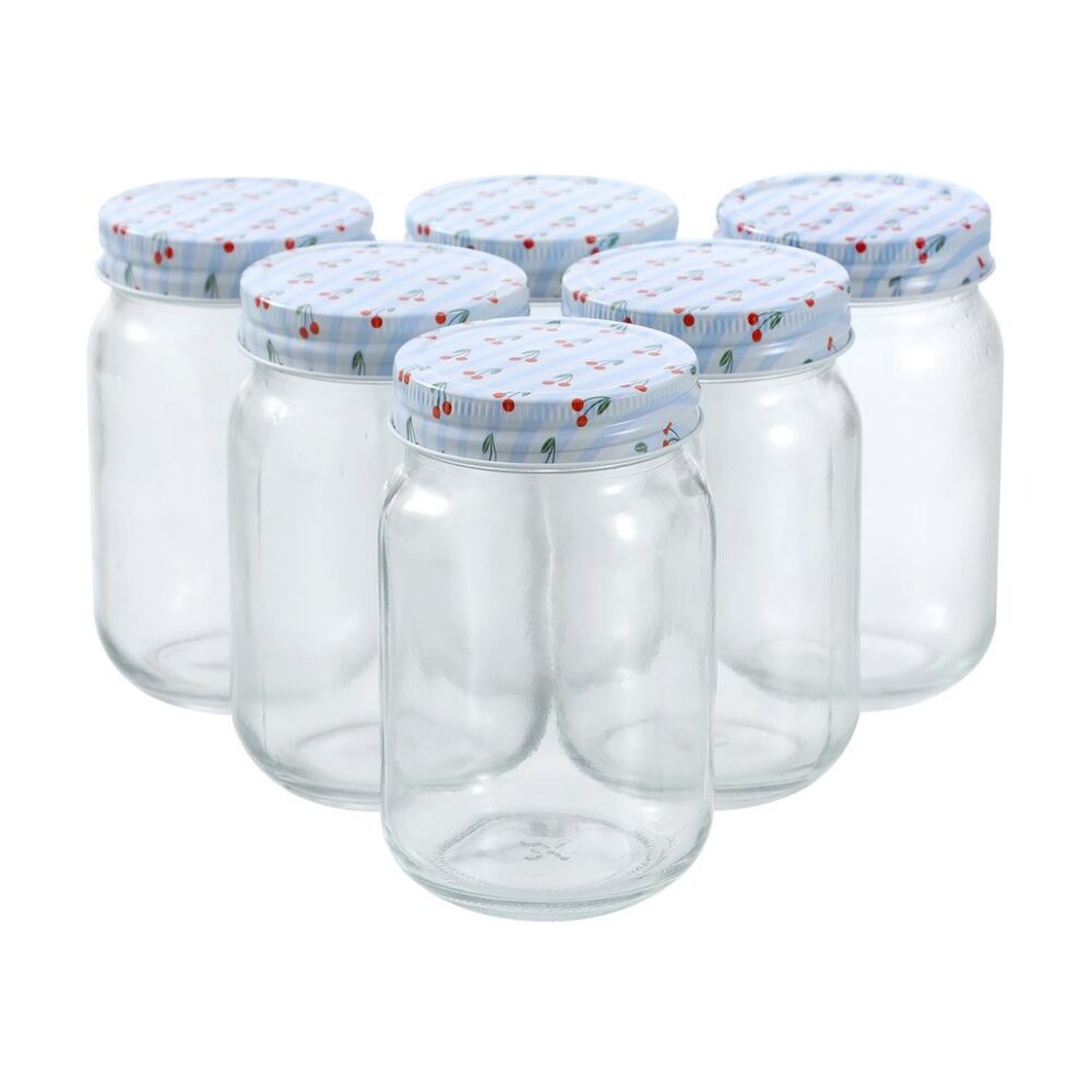 Lemon and Lime Roma Cherry Stripe Deco Conserve Jar 500ml Food Safe (6 Pieces) — image 5