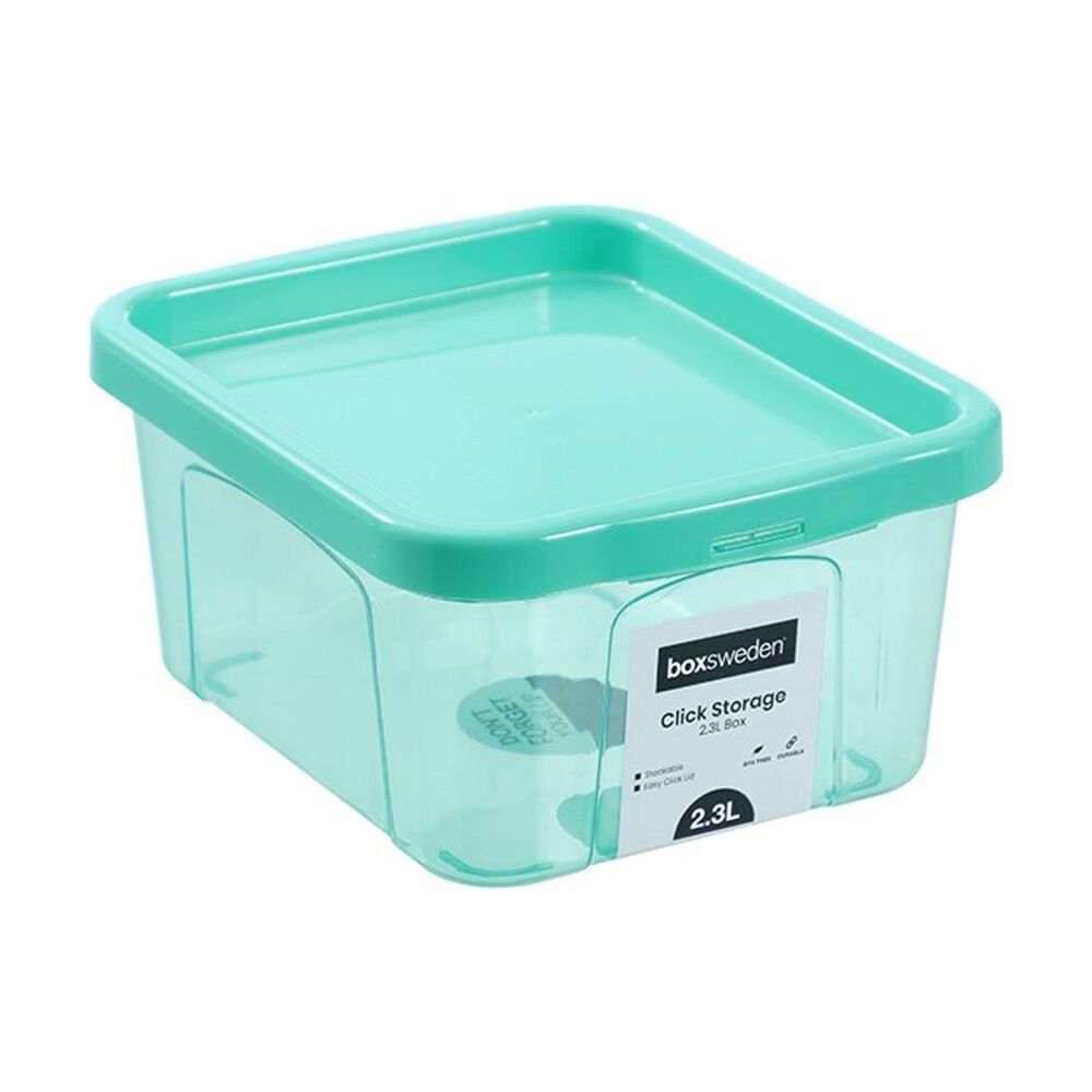 Boxsweden Click Storage Box 2.3L Secure Lock Lid Home Organisation Assorted (24 Pack) — image 8