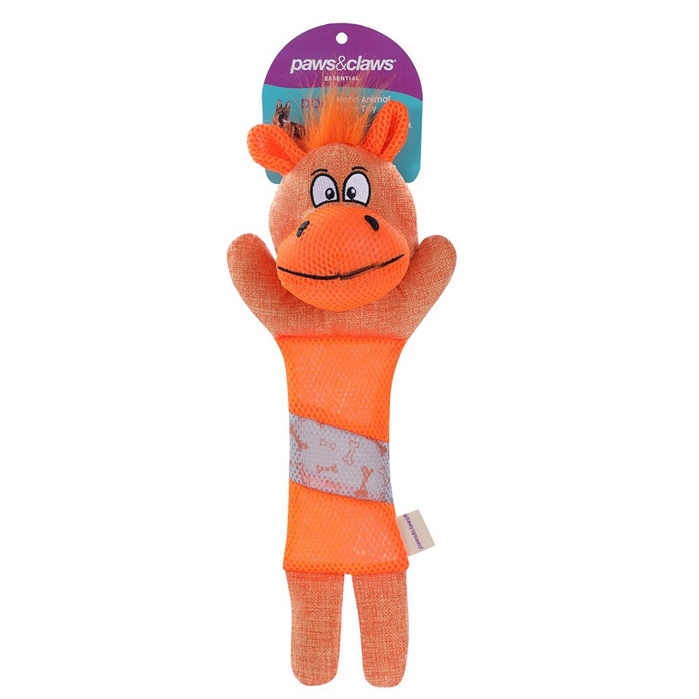 Paws and Claws Paws & Claws 40cm Neon Animal Pet/Dog Canvas/Mesh Toy w/ Crinkle Belly Assorted — image 3