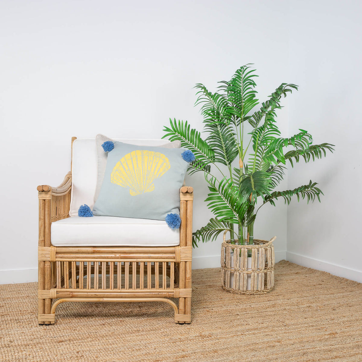 Rayell Kids/Childrens Shell Shaped Sky Blue Lounge/Bed Cushion Decor 45x45cm — image 4