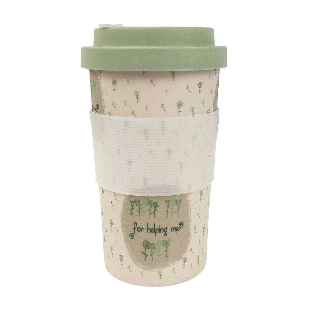 Urban 400ml Thank You For Helping Me Grow Eco Mug w/Lid Travel Cup Natural/Green