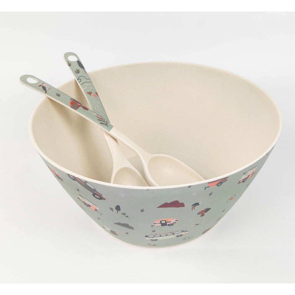 Urban Nomad 25cm Bamboo Fibre Salad Bowl Round Kitchen Serving Dinnerware Sage — image 2