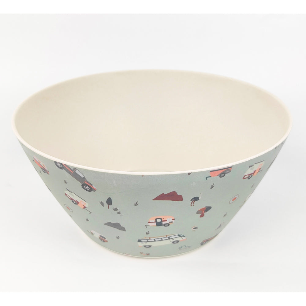 Urban Nomad 25cm Bamboo Fibre Salad Bowl Round Kitchen Serving Dinnerware Sage — image 3