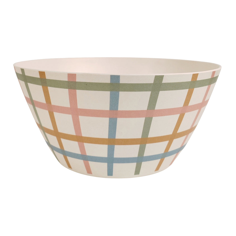 Urban Maldon Check 25cm Bamboo Fibre Salad Bowl Kitchen Food Serving Dinnerware