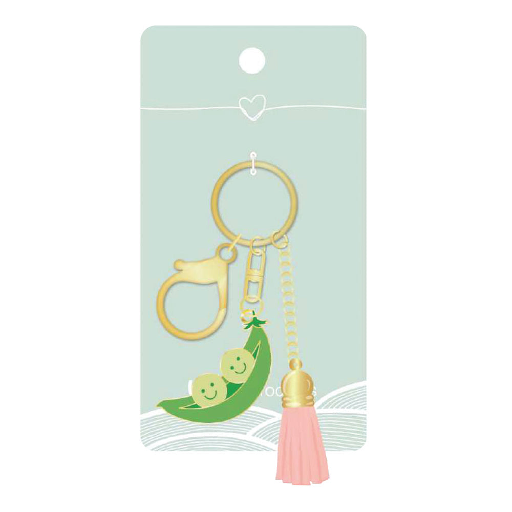 Urban Products Peas In a Pod Decorative Keyring/Keychain Accessory Green 12cm