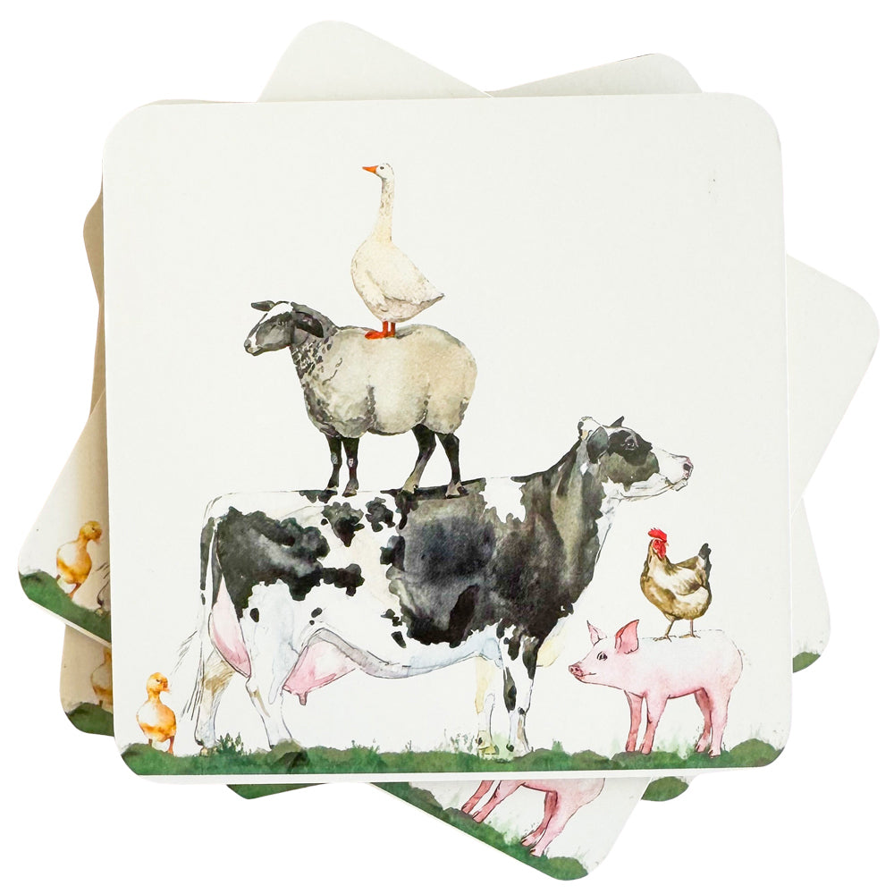 Urban Farm Yard Cork MDF Coasters Green Kitchen Decor Tableware/Dinnerware