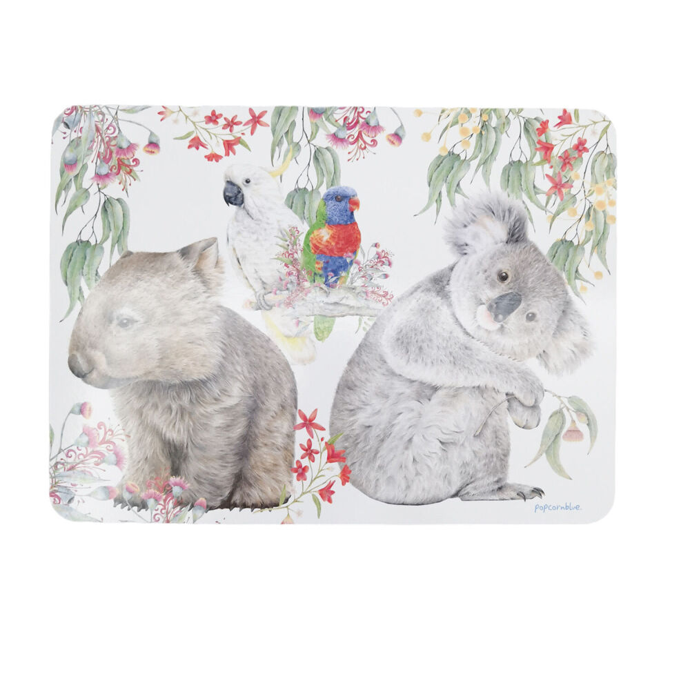 Urban Popcorn Blue Australiana Cork Wooden Placemats 28x38cm White/Green (4 Pieces) — image 2