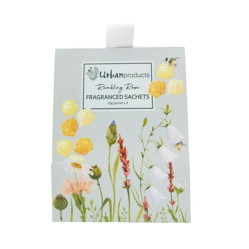 Urban 10g Bee Meadow Scented Hanging Paper Sachets Home Fragrance Yellow (4 Pieces)