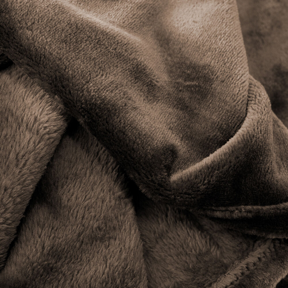 Bambury Ultraplush Warm Blanket Soft Bedroom Throw Chocolate — image 3
