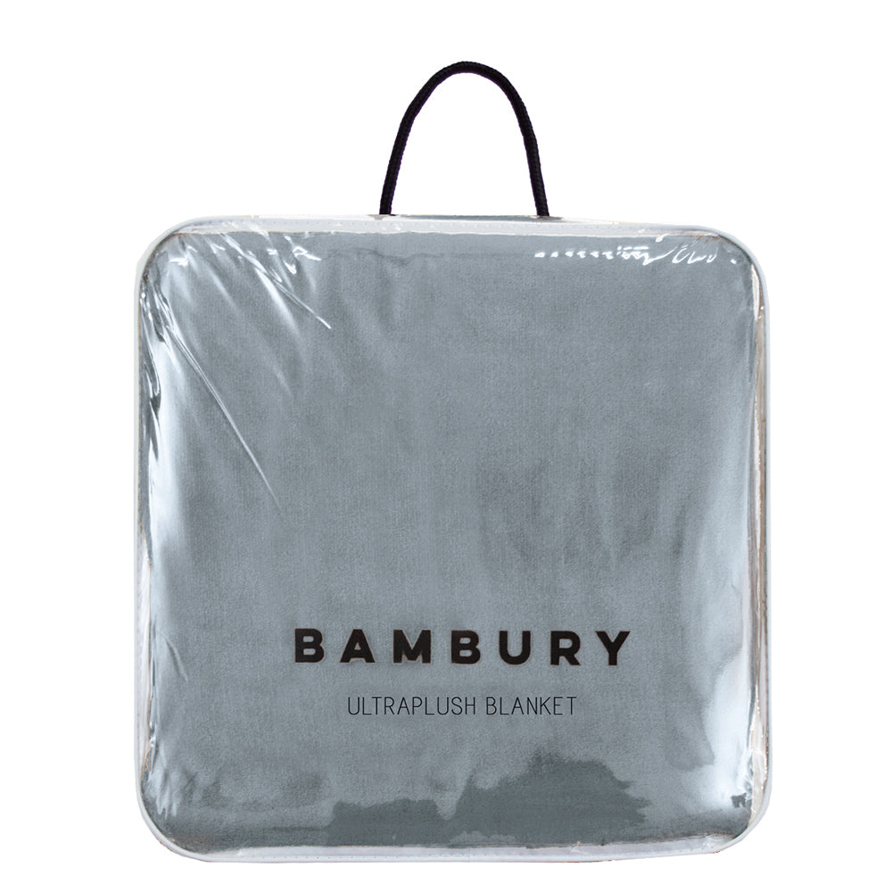 Bambury King Bed Ultraplush Blanket Steel Blue Soft Knitted Home Bedding — image 2