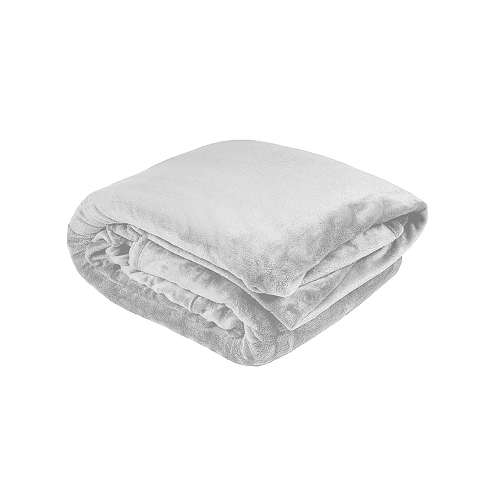 Bambury Double/Queen Bed Ultraplush Blanket Knitted Home Bedding — Silver