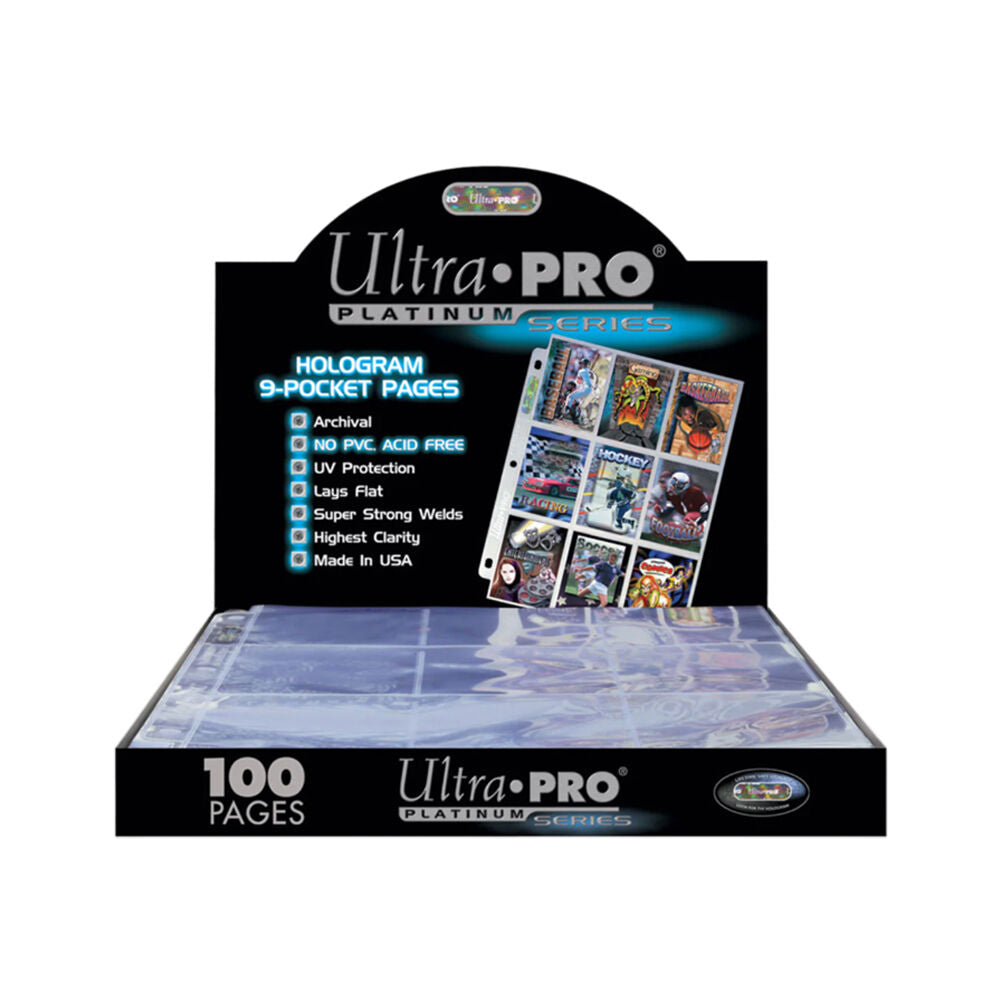 Ultra Pro 9-Pocket Platinum Pages Kids/Child Card Sleeves Holder/Binder (100 Pieces)