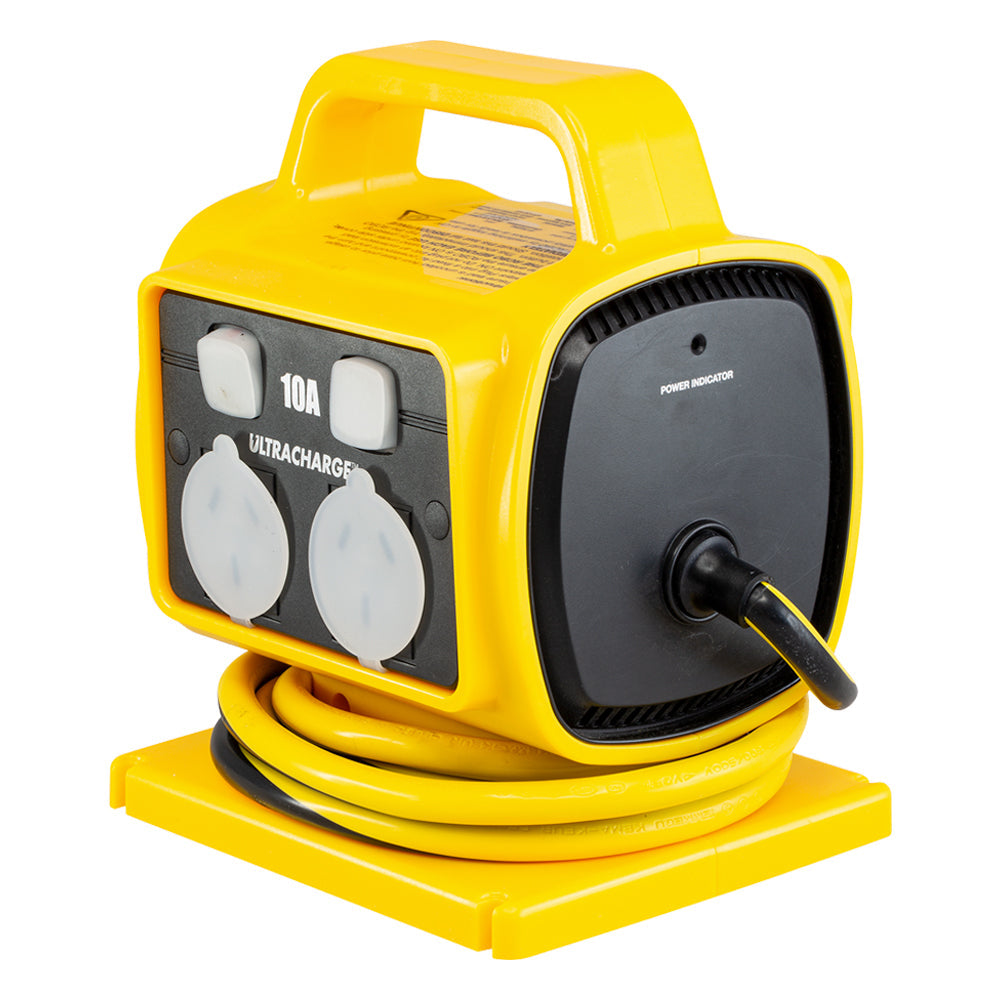 Ultracharge 10A 4-Way Outlet RCD Safety Power Block Outlet Plug/Sockets Yellow — image 2