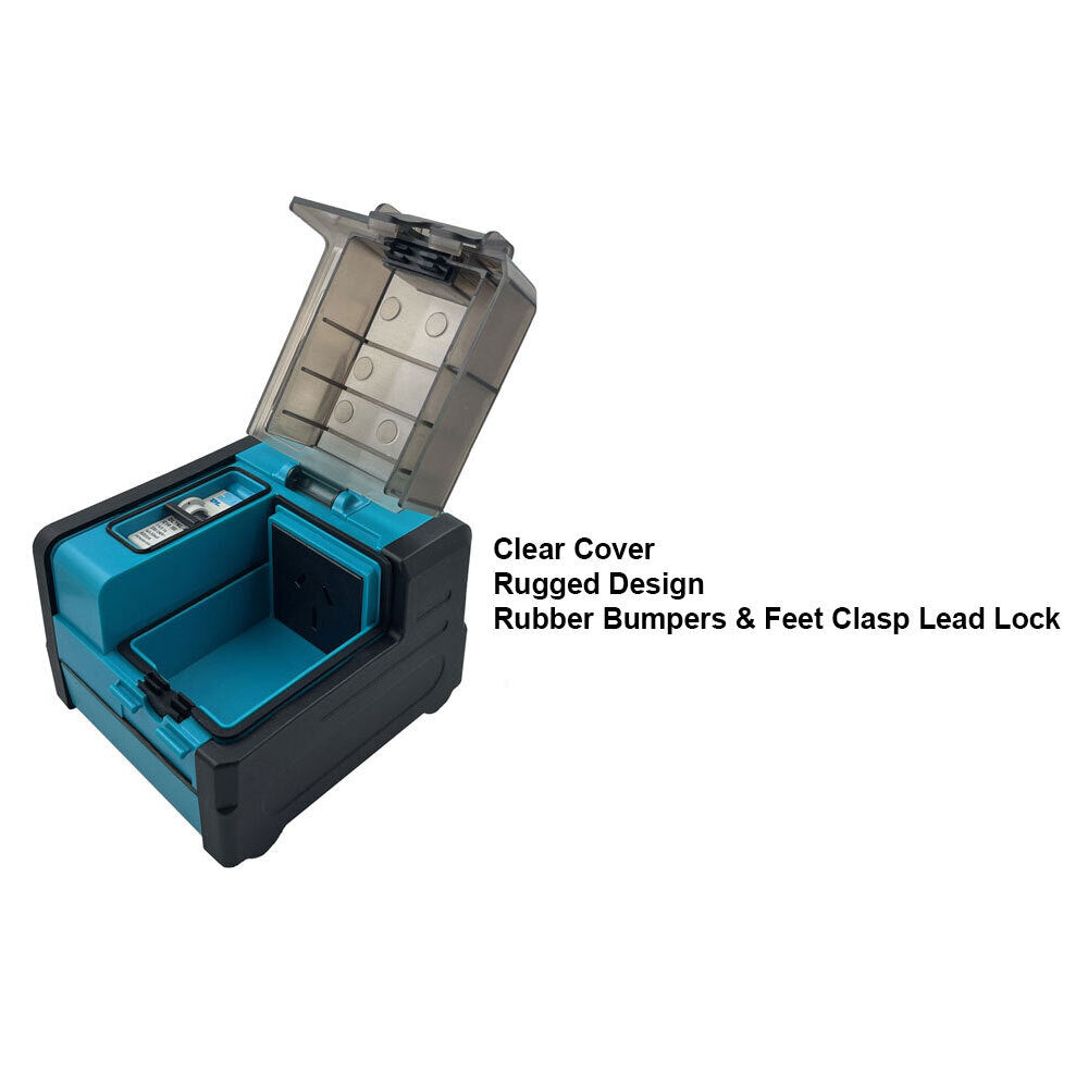 Ultracharge Portable Safety Power Cube RCBO 10 Amp Single Socket Teal/Black
