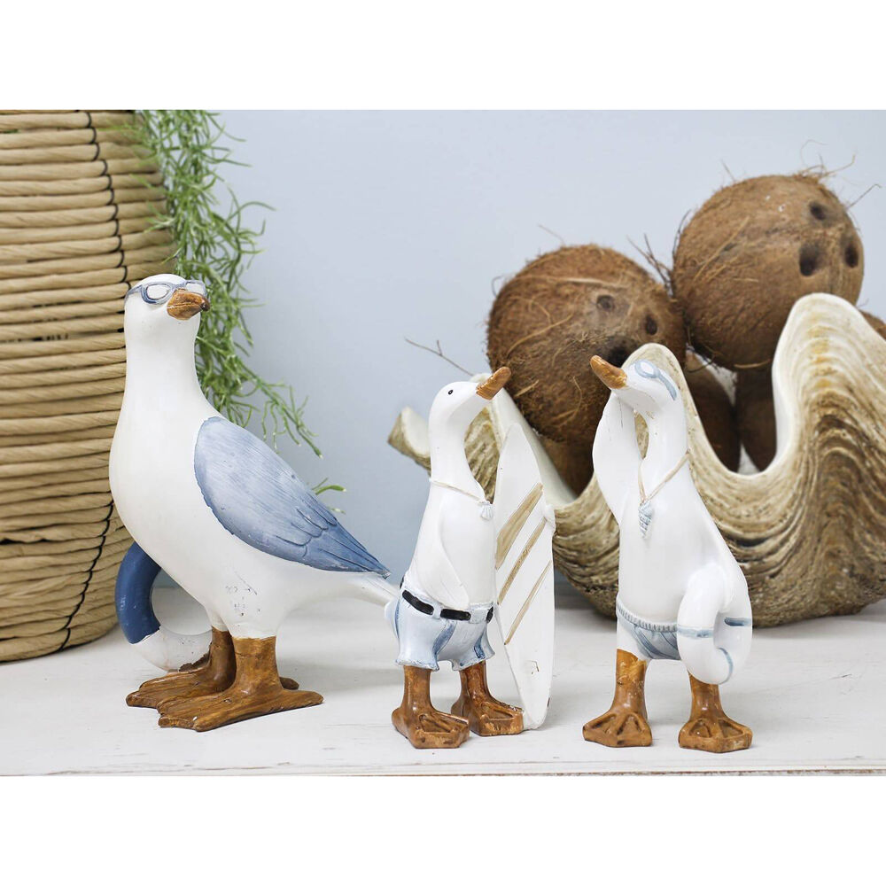 LVD Seagulls Resin Figurine Home/Lounge Ornament Sculpture Decor Set (2 Pieces) — image 2
