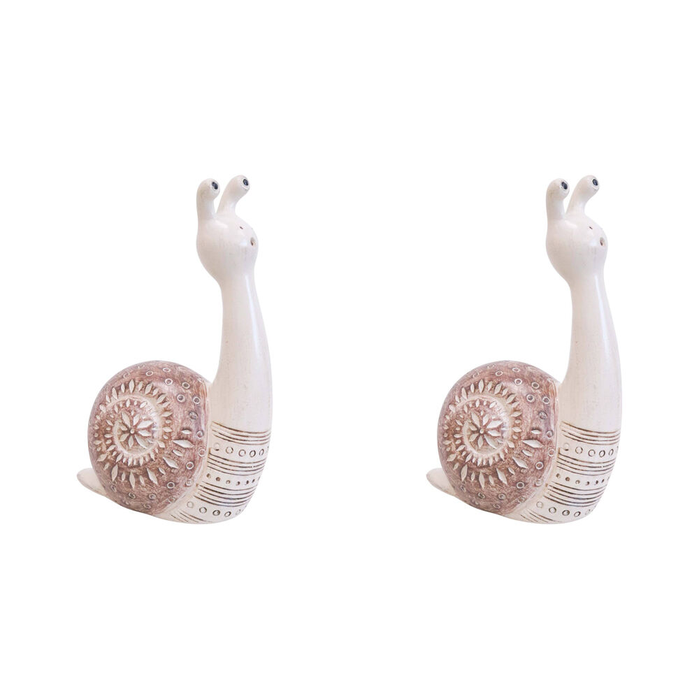 LVD Tall Snail Resin Figurine Small Home/Garden Ornament Decor 10x15cm Bolt (2 Pack)