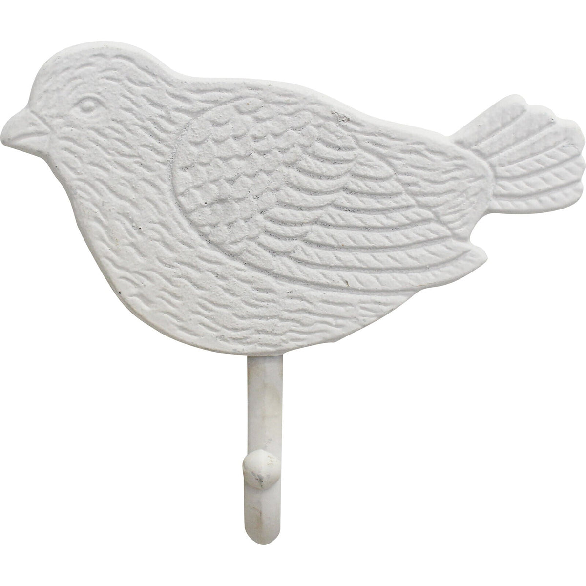 LVD Hook Bird Metal 17.5cm Wall Hanging Bags/Coats Hanger Decor Organiser White
