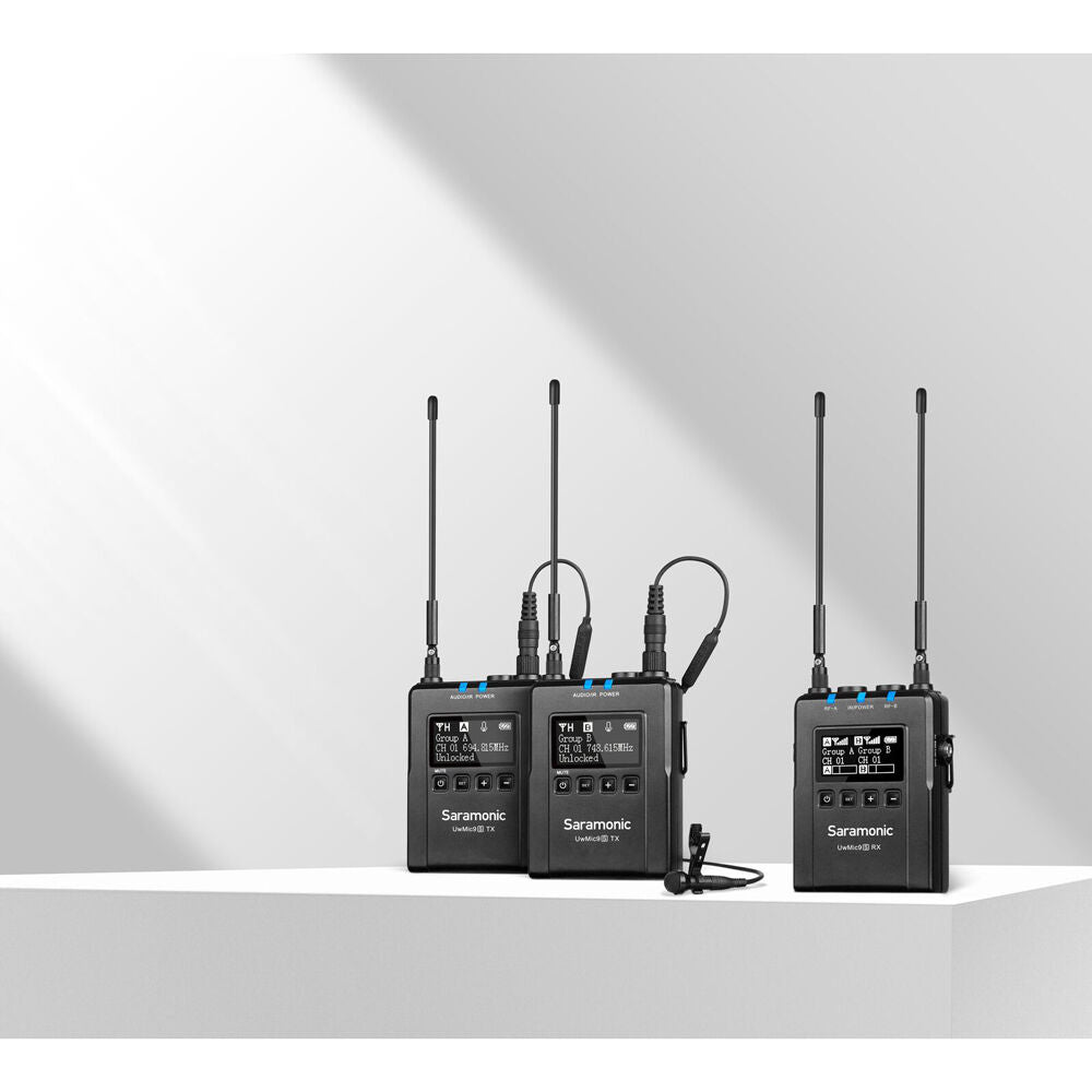 Saramonic UHF Wireless Microphone System Kit For Broadcast/TV/Vloggers (3 Pieces) — image 6