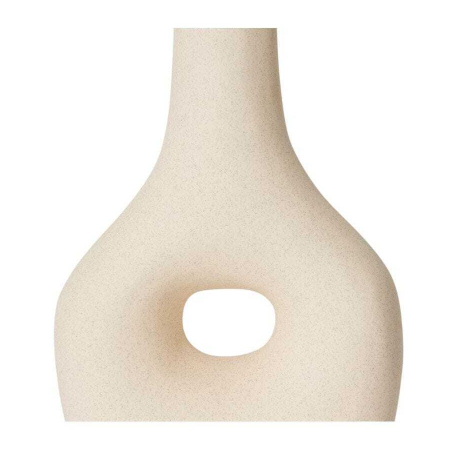 E Style Alina 23cm Ceramic Flower/Plant Vase Tabletop Display Decor Cream — image 2