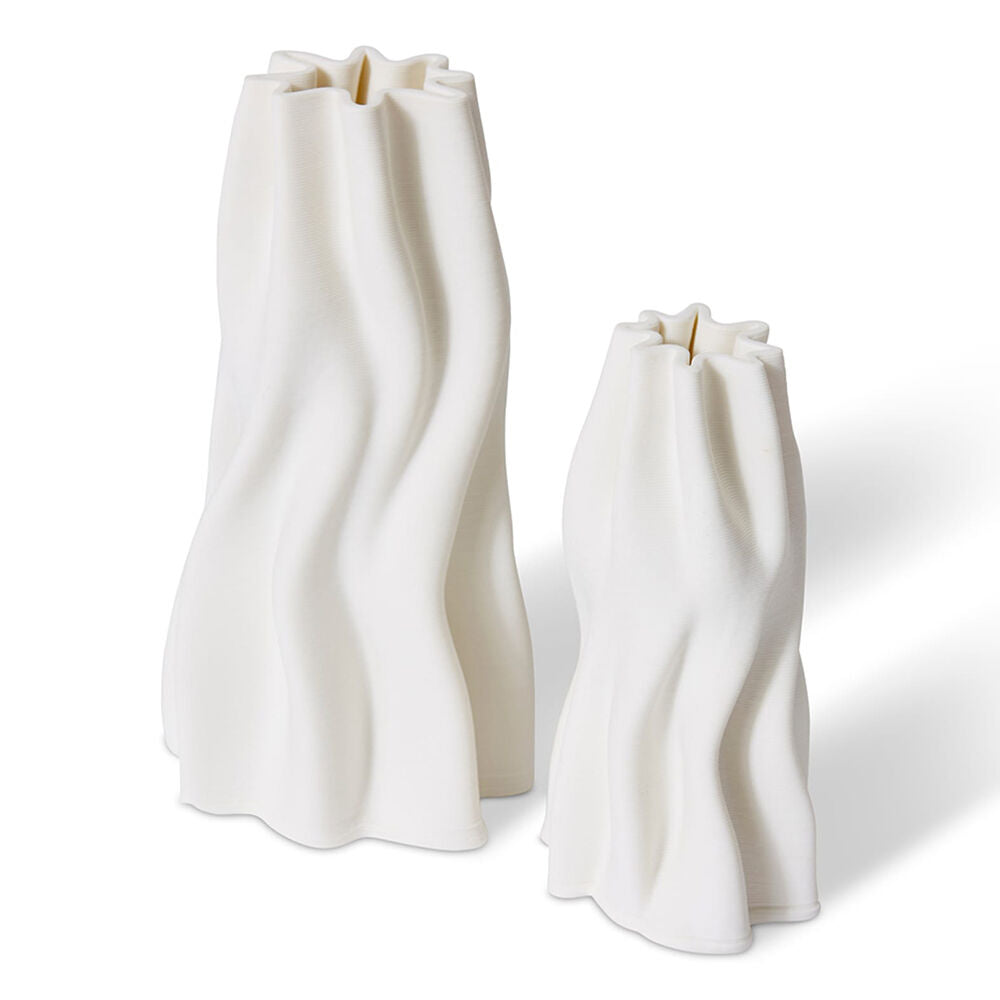 E Style Porcelain Pippa Vase Plant Vase Home/Office Table Decor 10x22cm White — image 3