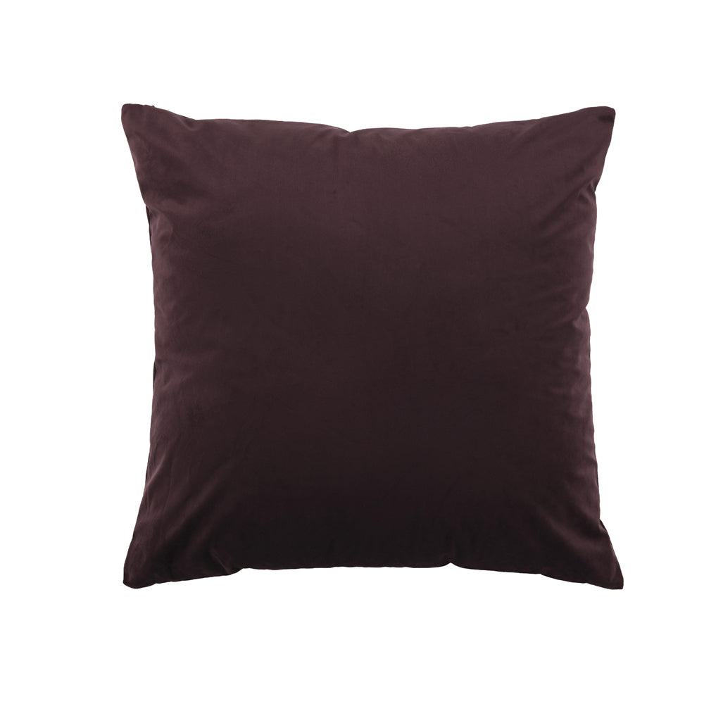 Bianca Vivid Coordinates Plum Soft Velvet European Pillowcase Cover 65cm