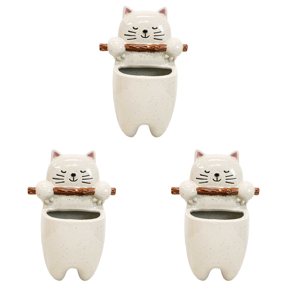 LVD Ceramic Planter Milo Decorative Flower Plant Pot Home Table Decor 21x14cm (3 Pack)