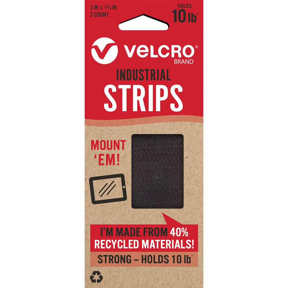 Velcro Eco Collection Industrial Strips 7.6cm x 4.5cm (2 Pieces)