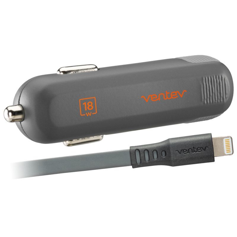 Ventev 1m USB-C MFI-Certified Lightning Cable Car18w Charger for Apple iPhone — image 2
