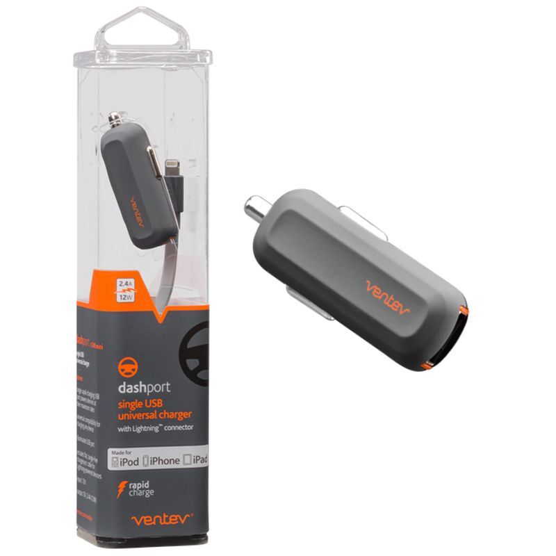 Ventev USB-A to MFI-Certified Lightning Cable Car Charger for iPhone Apple — image 2