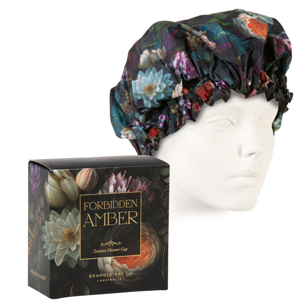 Bramble Bay Reusable Vintage Floriade Forbidden Amber Shower Cap — image 2