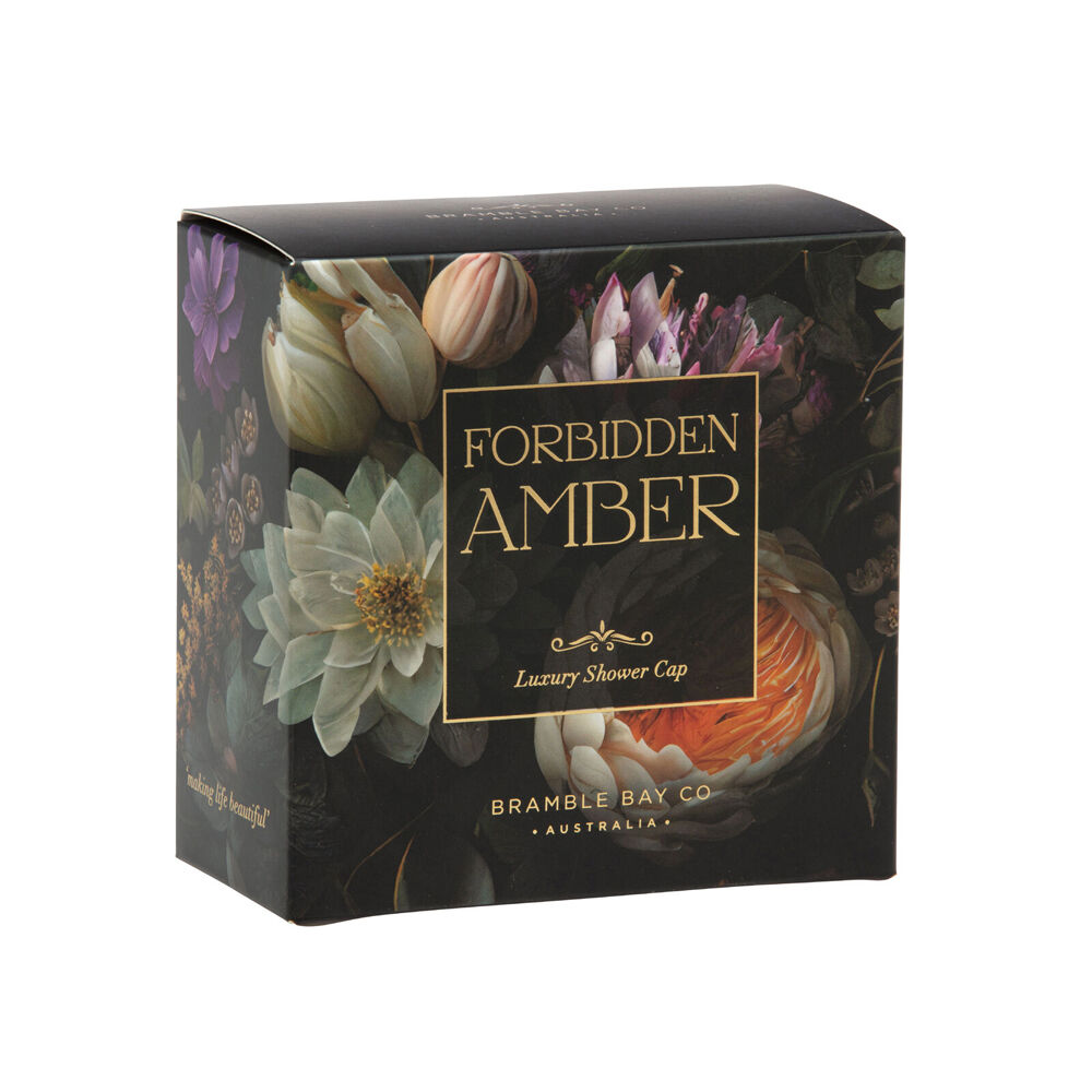 Bramble Bay Reusable Vintage Floriade Forbidden Amber Shower Cap