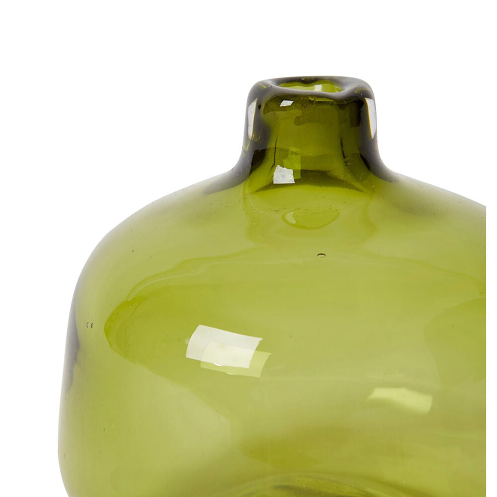 E Style Dalili Glass Decorative Bottle Short Vase Home Decor 11cm Green — image 2