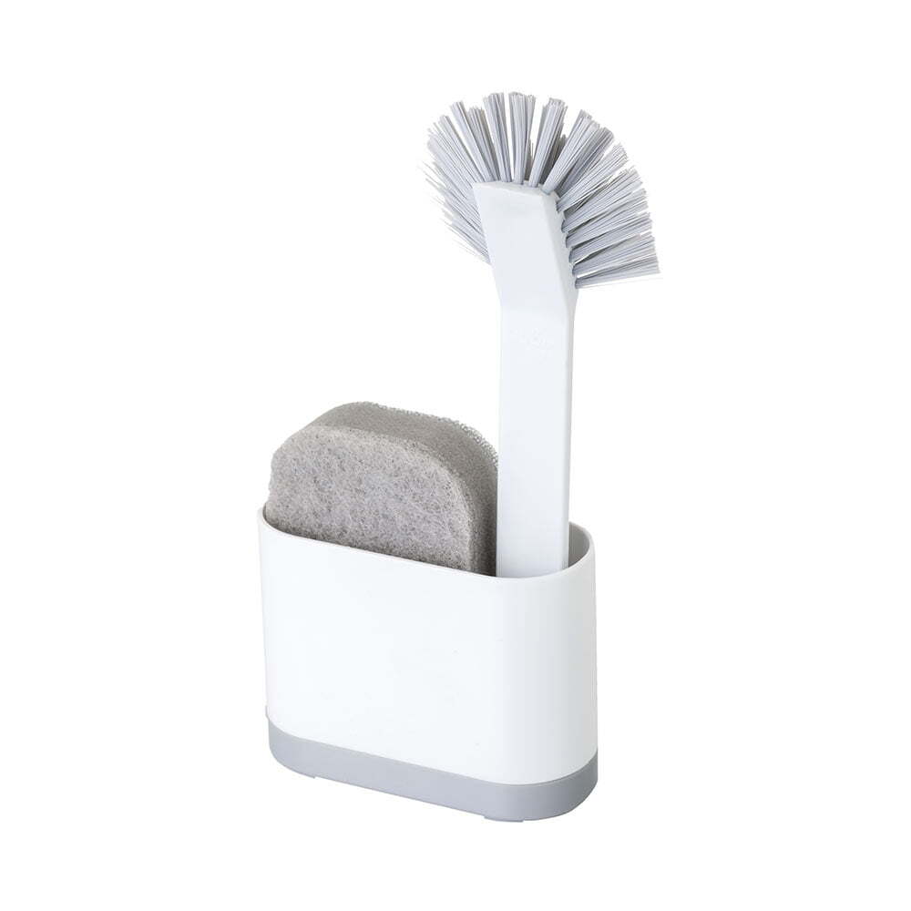 Vigar Rengo Monobloc Sink Caddy/Dish Brush/Sponge Kitchen Cleaning Set White (3 Pieces) — image 2